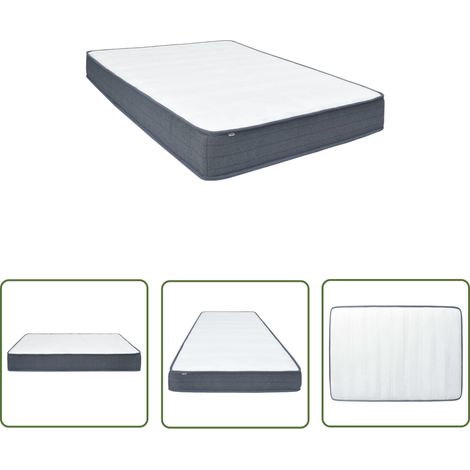 The Living Store Matelas de sommier tapissier 200x160x20 cm - Matelas Tapissier - Matelas Confort - Matelas Ferme - Matelas Double - Matelas Livraison Rapide (1/5)