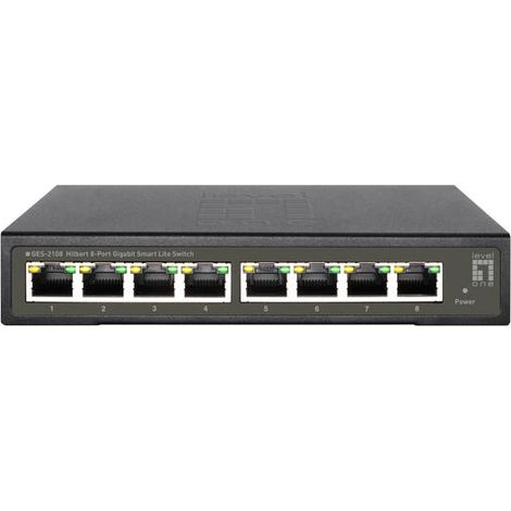 LevelOne GES-2108 switch Gestionado L2 Gigabit Ethernet (10/100/1000) Negro (1/4)