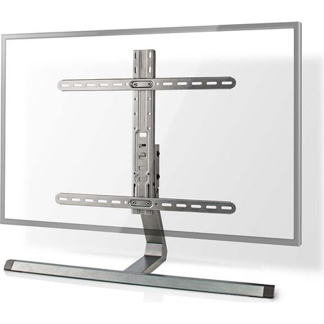 Soporte tv de movimiento completo 37 - 75 - peso maximo de pantalla compatible 40 kg inclinable rotativo alturas prefijadas ajustables acero aluminio gris