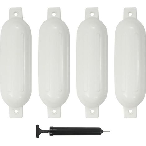 vidaXL Pare-chocs de Bateau Blanc 51 x 14 cm PVC (1/5)