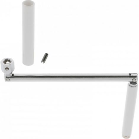Cyclingcolors – Poignée de manivelle articulée en acier pour volet roulant – Longueur 325mm – 6 pans 10mm – Avec contre-poignée et goupille
