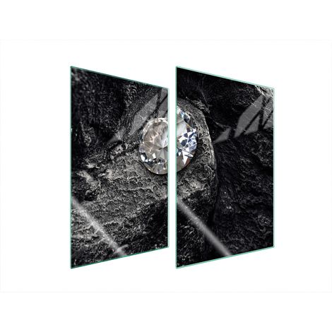 GLASSCHUTZPLATTE FÜR KÜCHE 2x35x52 DIAMANT (1/5)