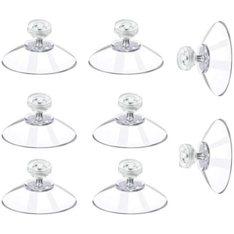 30 Pièces Ventouses de Fixation Transparentes Ø 41 mm, en Plastique PVC avec Filetage et Écrous Moletés,Ventouses à Visser sans Perçage pour Fenêtre, Voiture et Suspension (1/5)