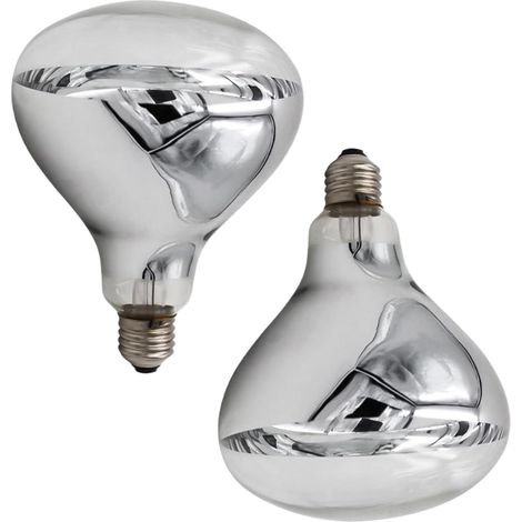 Bulbes de lampe chauffante 2-Pack 175W, ampoules de chaleur infrarouge à l'épreuve des explosions et imperméables, lampe chauffante en verre épaissie pour les poulets, les animaux de compagnie (1/5)