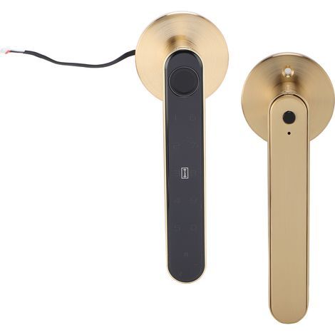 5-in-1 multi-function smart lock with smart card and fingerprint access code, compatible with the Tuya app and gold handle. (1/5)