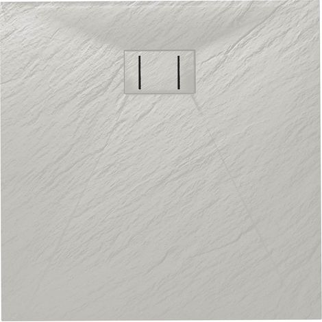 Duschtasse weiß Stein-Effekt mod. Blend 80x80 cm viereckig