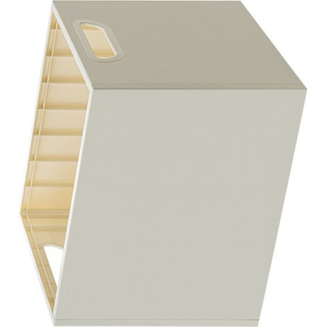 Boîte de rangement pour livres avec double poignée latérale, empilable, supportant une charge de 50 kg, multifonctionnelle, sans roulettes. (1/5)
