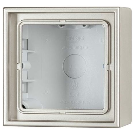 Jung Capuchon apparent simple, LS CUBE, duroplastique laqué, acier inoxydable, montage vertical et horizontal ES 2581 A-L