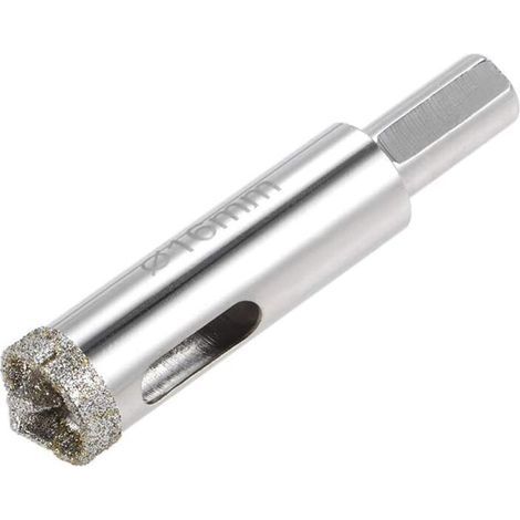 Foret diamant pour scie cloche en verre avec foret de positionnement central pour verre, céramique, porcelaine, carrelage 16 mm (1/3)