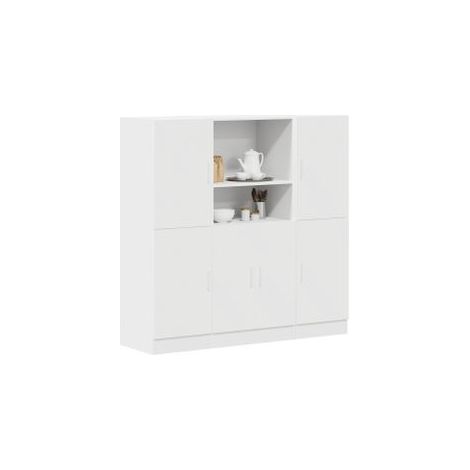 Ensemble d'armoires de cuisine 3 pcs blanc bois d'ingénierie (1/5)
