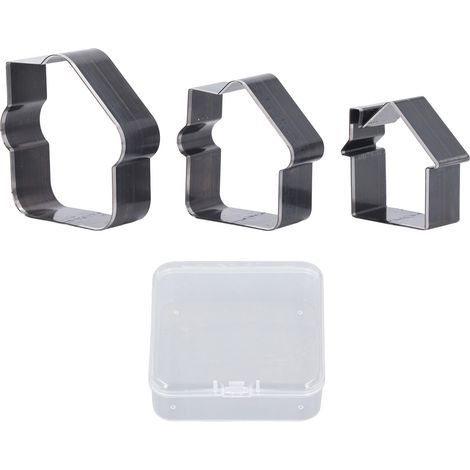 Matrices de Découpe du Cuir en Forme de Maison, Coupe-alliage, Ensemble d'outils de Maison en Acier, Matrices de Filetage Rondes 3 Pièces. (1/5)