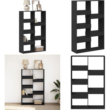 vidaXL Bibliothèque noir 100x33x155,5 cm bois d'ingénierie (1/5)