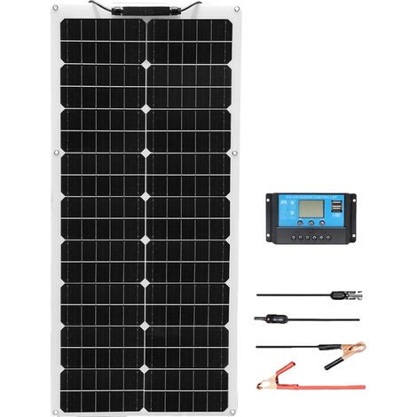 Kit de panneaux solaires, 50W - 100W de puissance, silicium monocristallin, design flexible (1/2)