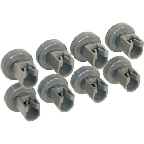 Roulettes pour panier supérieur Ulisem pour lave-vaisselle – Compatibles avec Privileg, Faure, AEG, Electrolux, Zanussi, Ikea… Jeu complet de 8 roulettes (25 mm) (1/4)