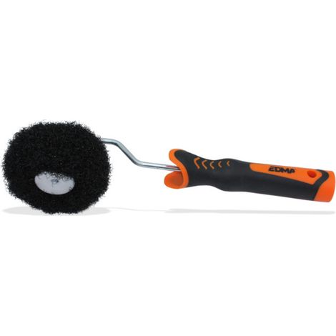 Edma – Rouleau peinture pour angles intérieurs – Fibres nylon pour répartition homogène – Manche ergonomique bi-matière – Adaptable sur perches télescopiques