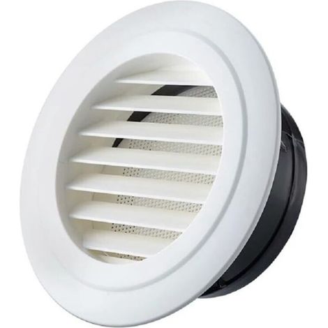 Grille d'aération ronde de 150 mm de diamètre avec couvercle de ventilation en ABS de qualité supérieure avec maille anti-insectes pour conduits de 15,2 cm. (1/5)
