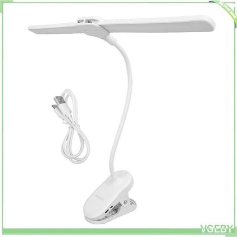 Lampe de bureau LED - FAFEICY - Double tête - 3 températures de couleur - Rechargeable USB - Soins des yeux (1/5)