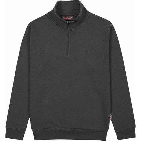 Sudadera de trabajo con media cremallera TAUTRA - Gris meteorito S (1/5)