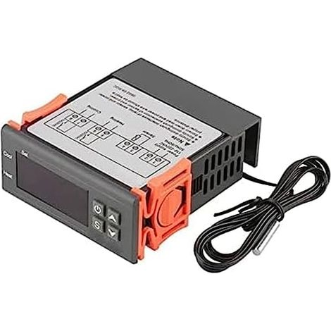 ARCELI Contrôleur de température numérique AC 110V-220V Fahrenheit/Centigrade Modes de Chauffage/Refroidissement par Thermostat avec capteur 2 (1/5)