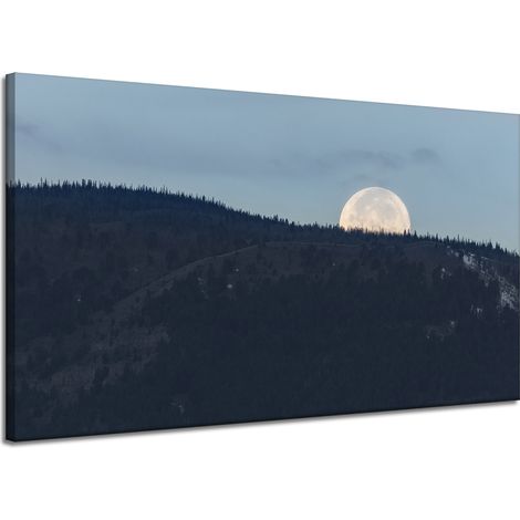 Lienzo impreso Naturaleza Luna Naciente 120x70