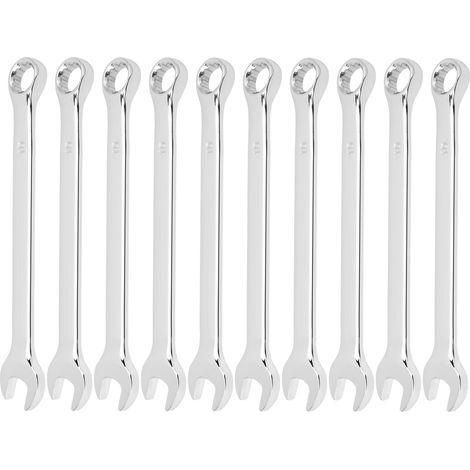 10 pièces jeu de clés à fourche à double usage à cliquet fournitures industrielles 10mm (1/5)