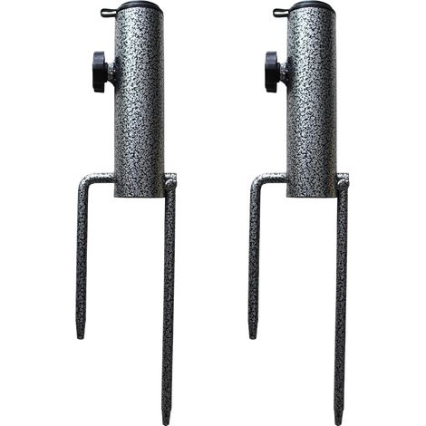 Piquet De Sol Pour Parasol Parasol à Cheville Parapluie De Plage Ancrage De Sable Piquet Parasol Pied De Parasol En Fer Parasol Accessoires Fixation Pour Balcon Pour Tiges De Parasol Épaisseur 22-32mm (1/5)