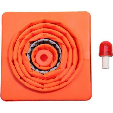 Cône réfléchissant pliable haute luminosité, signalisation routière en plastique, panneaux de signalisation avec feux clignotants (1/5)