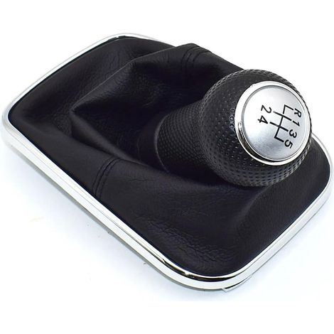 Pomello leva vitesse VW per Golf 4 IV MK4, GTI R32, Bora, Jetta, 5 vitesse, quadro nero, leva leva vitesse soufflé 1999-2004, 23 mm, pomello leva vitesse (5 vitesse) (1/3)