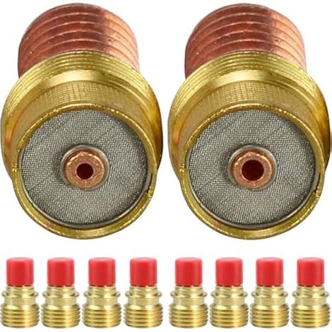 Pièces de Rechange Corps de Pince de lentille à gaz Torche de soudage pour TIG Convient aux consommables WP-9/20/25 45V44 2,4 mm (3/32 Pouces) Kit d'accessoires pour Pistolet de soudage (1/5)