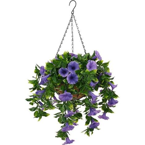 Fleurs artificielles violettes, 66 x 75 x 70 cm, en PE et acier. (1/5)