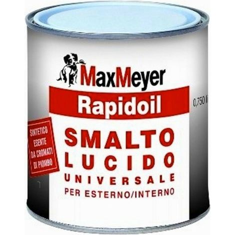 Rapidoil 750ml smalto lucido multiuso a base di speciali resine sintetiche, colori bianco ghiaccio (1/2)
