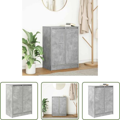 Holzwerkstoff -  Sideboard Betongrau 57x34x76 cm Holzwerkstoff (1/5)