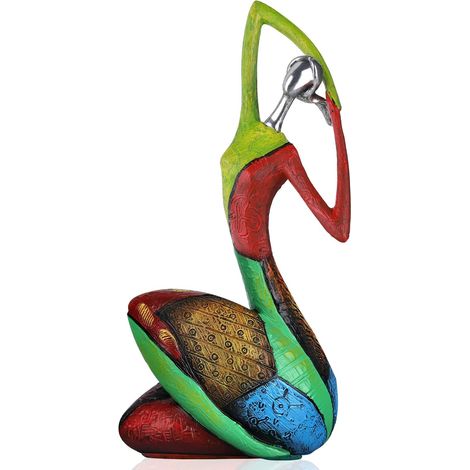 Estatuas y esculturas de yoga femeninas de arte abstracto moderno, estatuas de yoga pintadas al óleo a todo color, decoración moderna para sala de estar, porche, biblioteca, recibidor y mesa. (1/5)