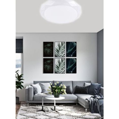 TrAdE Shop Traesio - Plafoniera Da Soffitto 60w Design Diamante Tagliato Luce Fredda Fst-50a59808 49cm - (1/4)