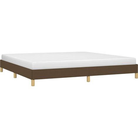 Giroletto senza Materasso Marrone Scuro 200x200 cm in Tessuto vidaXL (1/5)