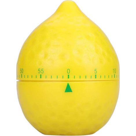 Minuterie de cuisine mécanique au citron, 60 min, alarme rotative pour cuisson et pâtisserie. (1/5)