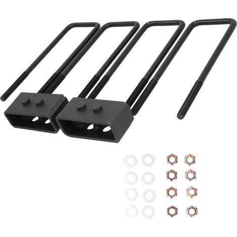 Kit Rehaussement Arrière 2in Carbone Acier Entretoise Compatible Ford F150 2RM 4RM 2004-2018 (1/5)