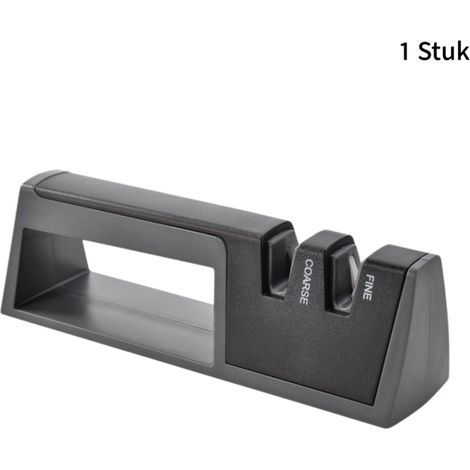 Affûteur diamant 2 en 1 pour couteaux de cuisine avec base antidérapante et affûtage rapide noir (1/5)