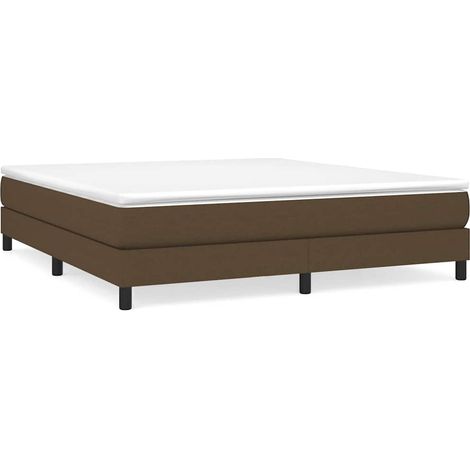 Maison Exclusive - Boxspringbettgestell Dunkelbraun 160x200 cm St (1/5)