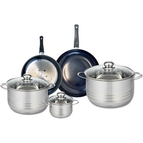 Ensemble de 2 Poêles de cuisson 20 et 24 cm et 3 faitouts 12, 20 et 24 cm Elo Prima Brillant (1/5)