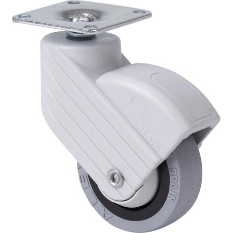 rueda giratora placa gris 10hp50cp-pgi poliamix-goma gris eje liso (1/2)