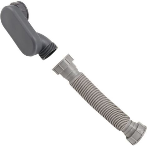Profil Bas 1 1/2 Pouce Siphon Flexible pour Baignoire Douche Tuyau de Vidange Plat sur Pied (1/4)