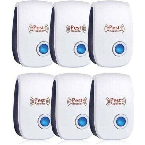 Repulsif Ultrasons, XU, Ultrason Souris Pack de de 6, Ultrason Souris et Rat Efficace Contre Souris,Rats,Mouches,Moustiques,Insectes Nuisibles,Araignées,Cafards, Sûr et Non Toxique,DEBUNS - (1/3)