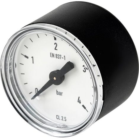 Manometer M18K G 1/8, 50mm, hinten, Teilung 0-4 bar