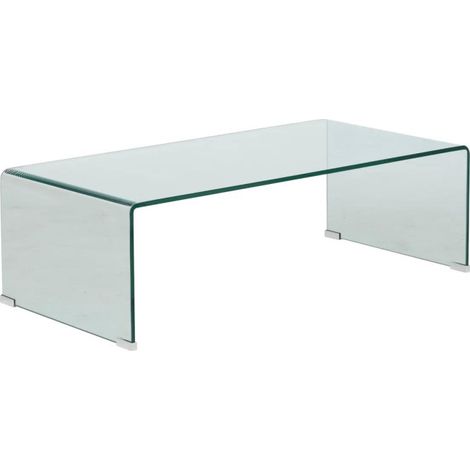 Table Basse en Verre "Lenia" 110cm Transparent (1/3)