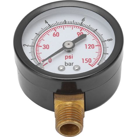 Vertikales Manometer zur Überwachung von Flüssigkeiten, Messbereich 0–10 bar / 0–150 psi, G1/4-Zoll-Anschluss (1/5)