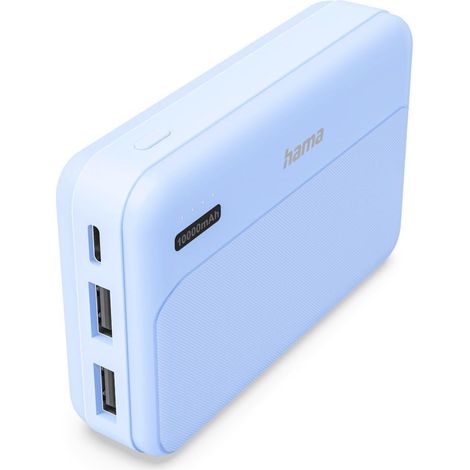 Hama Pocket 10 Powerbank 10000mAh LiPo 2xUSB-A USB-C Blau