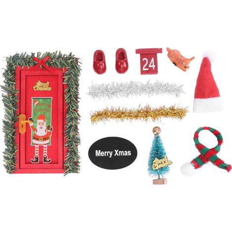 Ensemble de décoration de noël pour maison de poupée, bricolage, scène de vacances, modèle de jouets pour maison de poupée à échelle 1/12 1/6 (1/5)