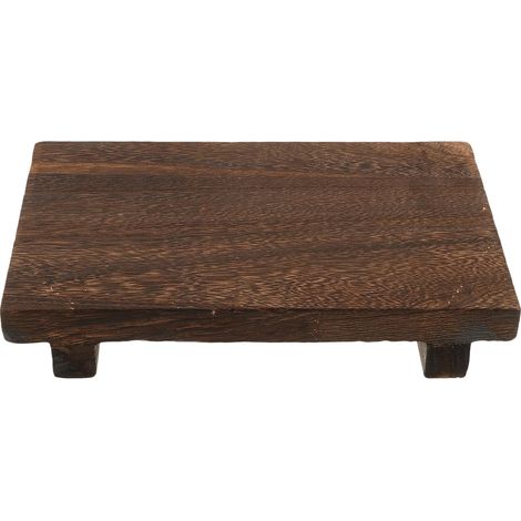 Présentoir en Bois Vintage pour Salle de Bain, Support Surélevé Polyvalent en Bois, Plateau Pratique pour Comptoir, Organiseur Décoratif pour Savonnette et Plantes'-'- (1/5)