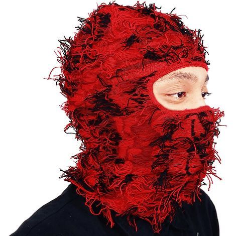Ski-Sturmhaube – Gestrickt, elastisch, atmungsaktiv, winddicht für Gesicht, Kopf und Hals – Vollgesichtsmaske für winterliche Outdoor-Aktivitäten – 1 Stück (1/5)